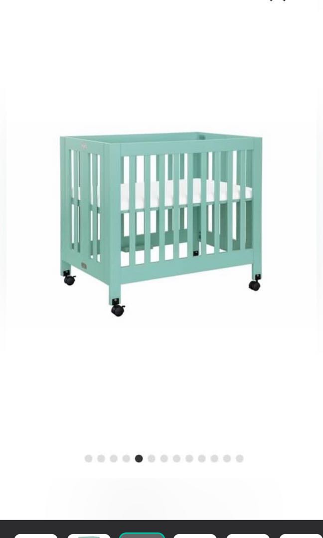 Babyletto Mini Crib in Lagoon, Babies & Kids, Baby Nursery & Kids
