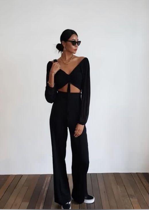 Badblood Korea Black Top, Women's Fashion, Tops, Other Tops on Carousell