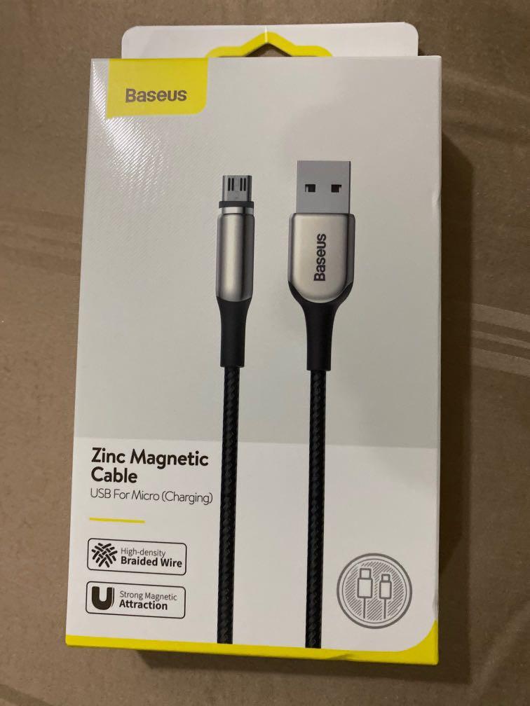 Baesus cable (Category: Cables & Adaptors) located in Singapore. Submitted by beeefff (Listing ID 1050146513, Image 1). Description: Baesus magnetic cable for micro usb. - brand new - can charge powerbank /samsung etc. - 1m.