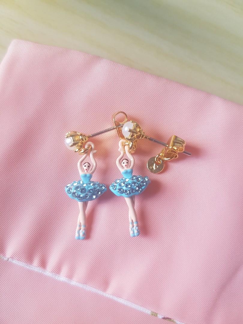 Blue Crystal Ballerina Les Nereides Earrings