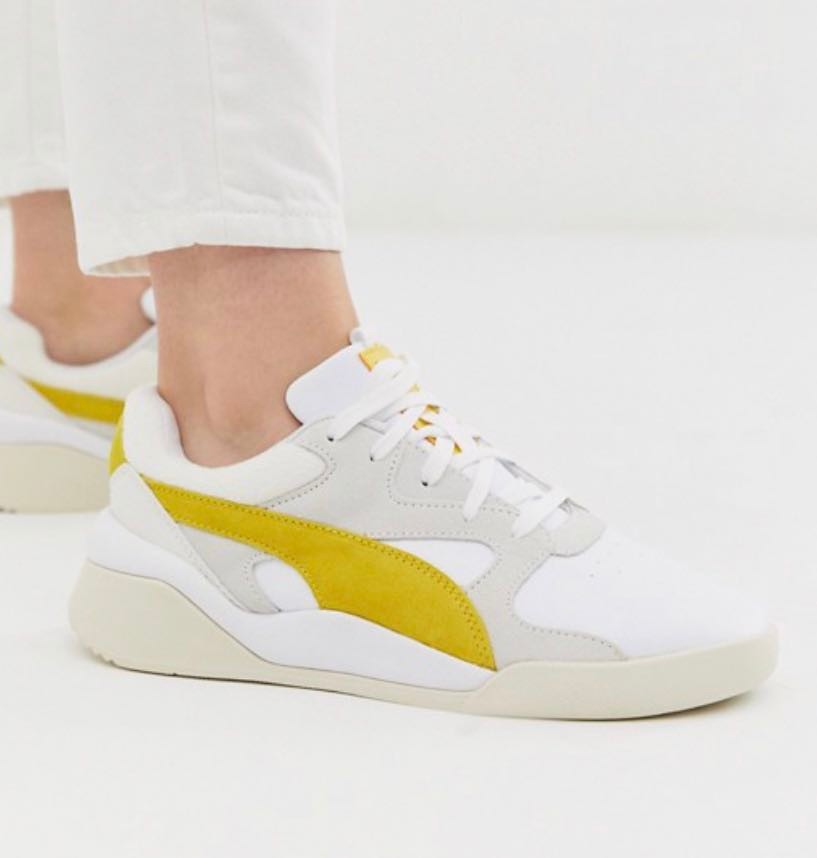 BN Puma Aeon Heritage trainers white yellow UK 5.5 Women s