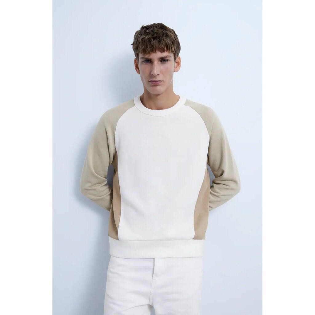 BNWT ZARA MAN COLOR BLOCK SWEATSHIRT M/XL, Men's Fashion, Tops u0026 Sets,  Hoodies on Carousell