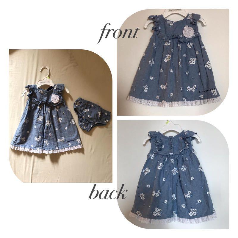 Calvin Klein Baby Girl Dress with Matching Panty Babies Kids Babies Kids Fashion on Carousell