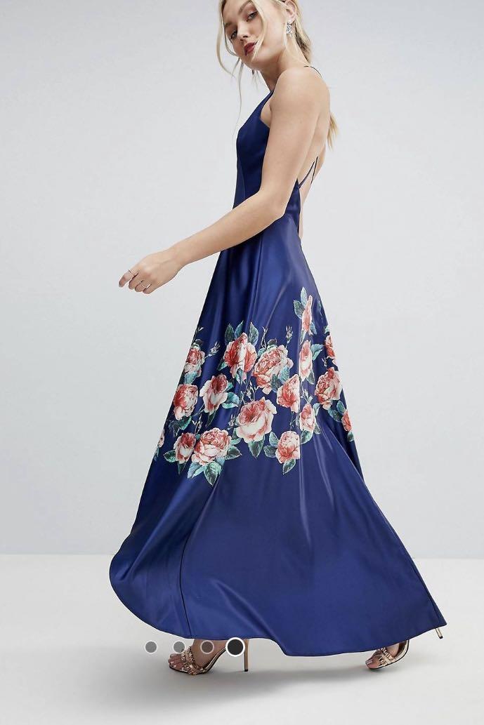 Chi Chi London Tall High Low Midi Dress UK8 Women s Fashion