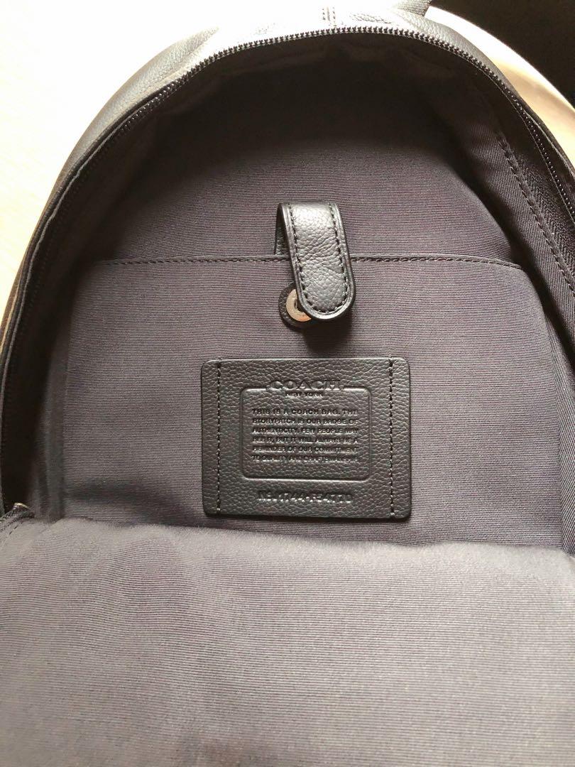 Coach men’s leather cross body single sling bag black color, Men's
