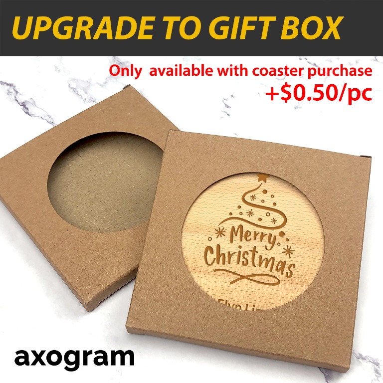 Coaster Kraft Box | Packaging Gift Paper Box | 10.5cm Square, Hobbies ...