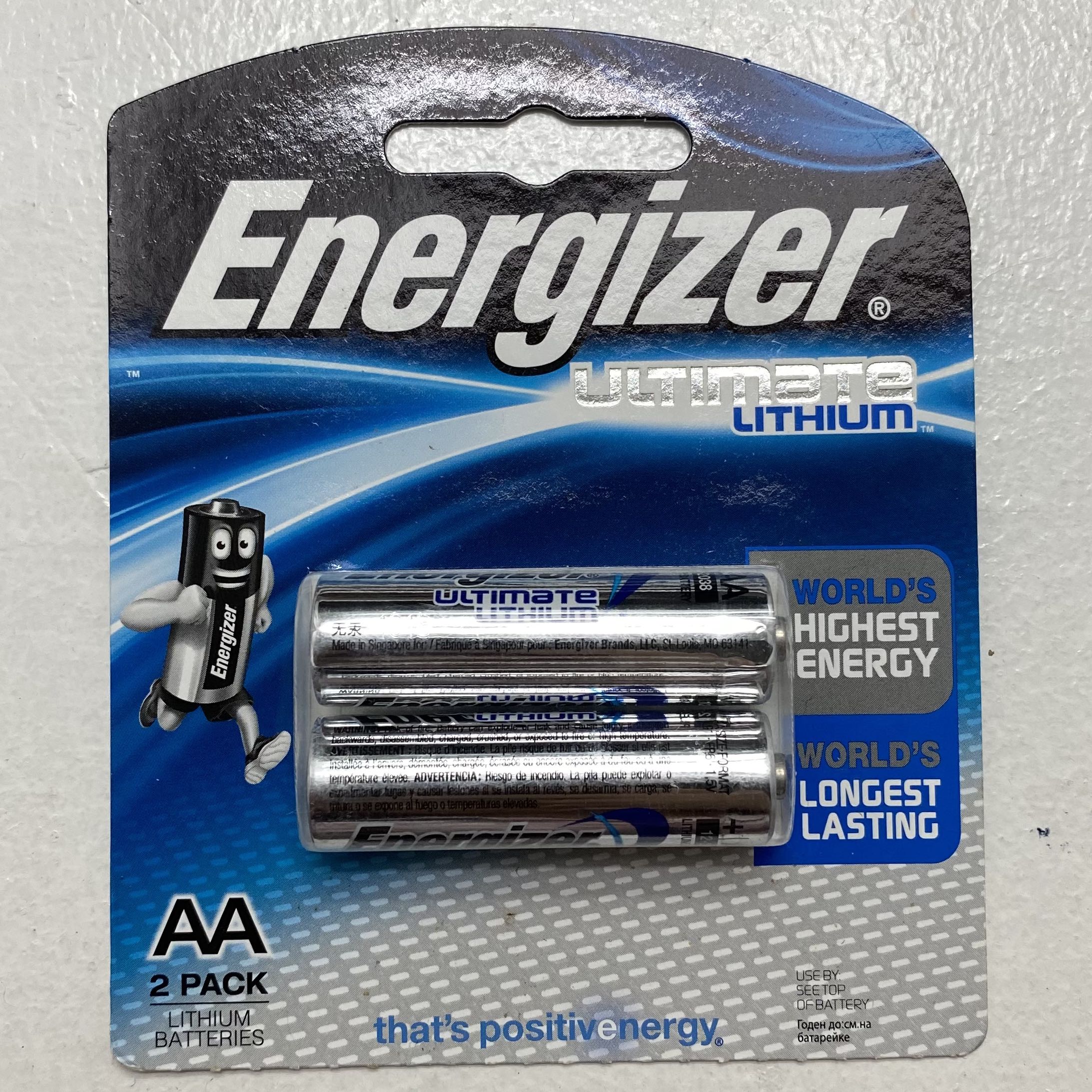 Energizer Ultimate Lithium Batteries AA (2 pcs/pack), Mobile Phones