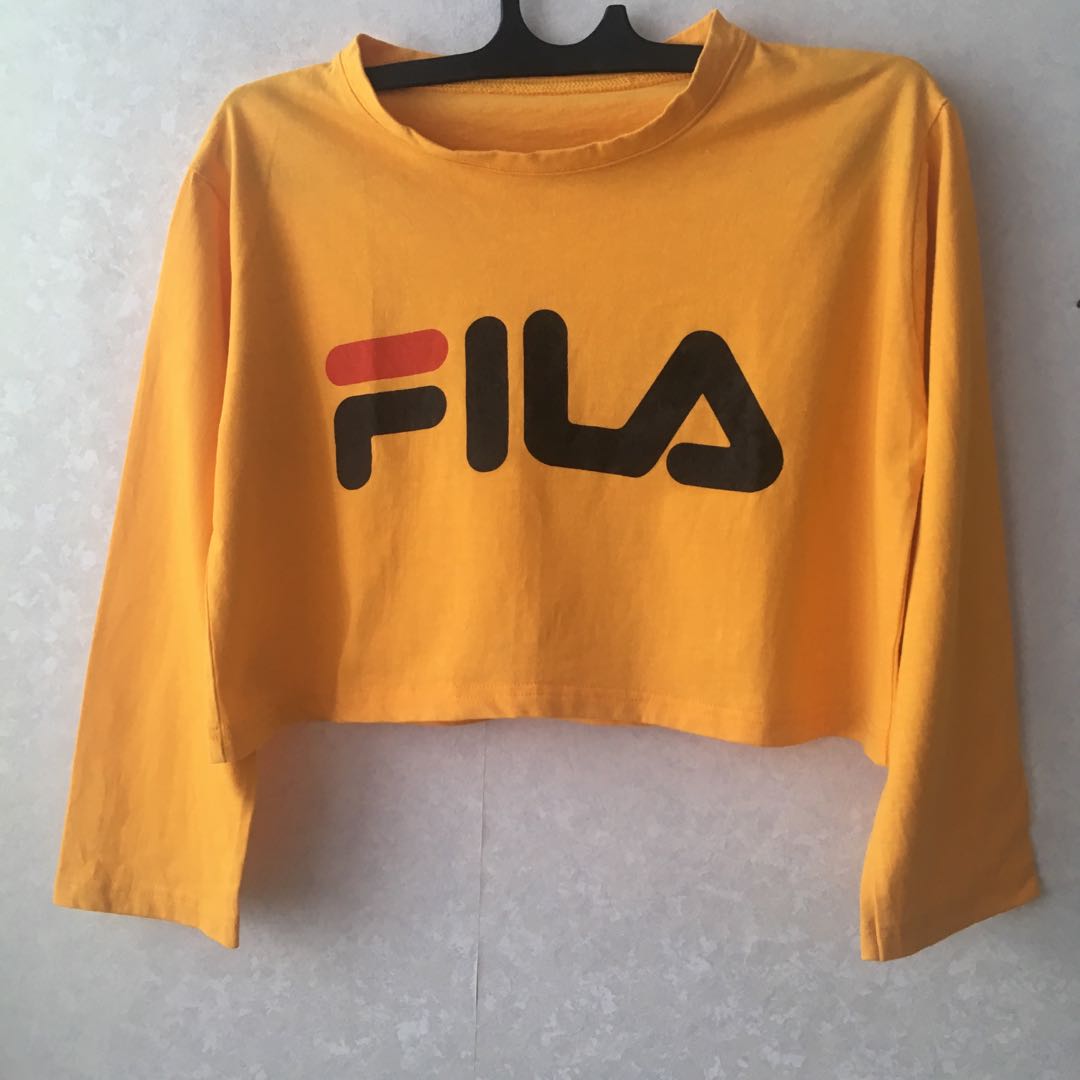 Fila yellow hot sale crop top