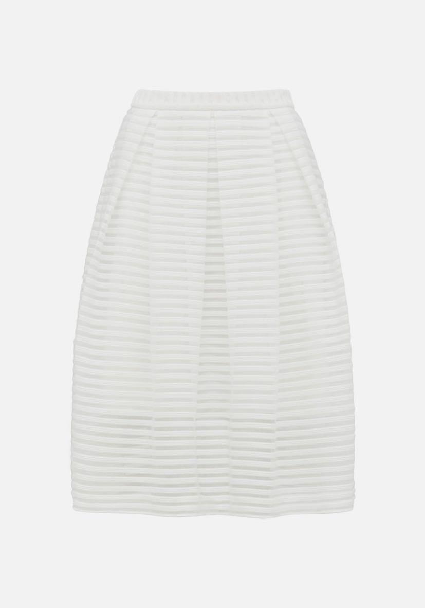 forever new striped organza midi skirt in white women s fashion dresses sets dresses on carousell