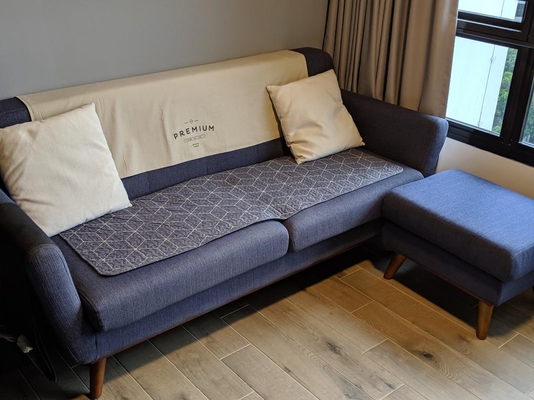 Hanford Sofa 3 Seater & ottoman extension, Furniture & Home Living