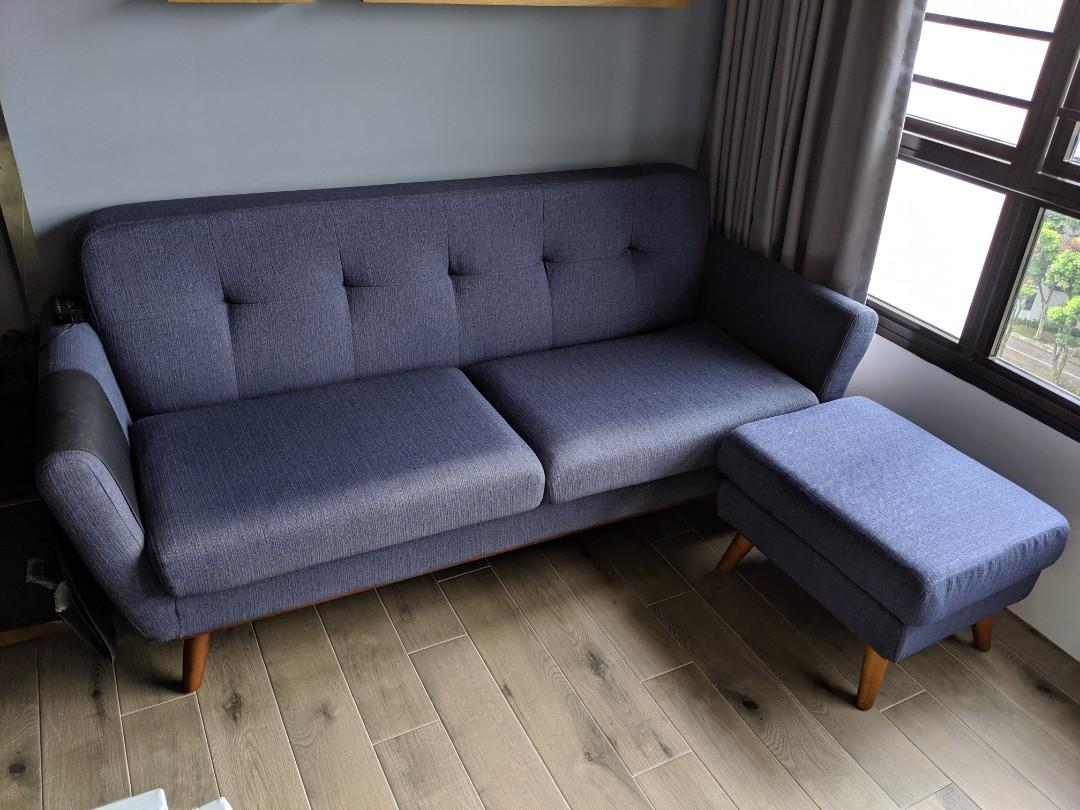 Hanford Sofa 3 Seater & ottoman extension, Furniture & Home Living