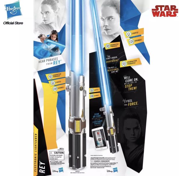 Hasbro rey lightsaber top