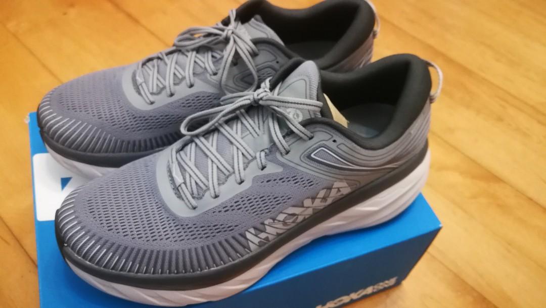 Hoka one one bondi 7 Grey us 11 used, 男裝, 鞋, 西裝鞋- Carousell