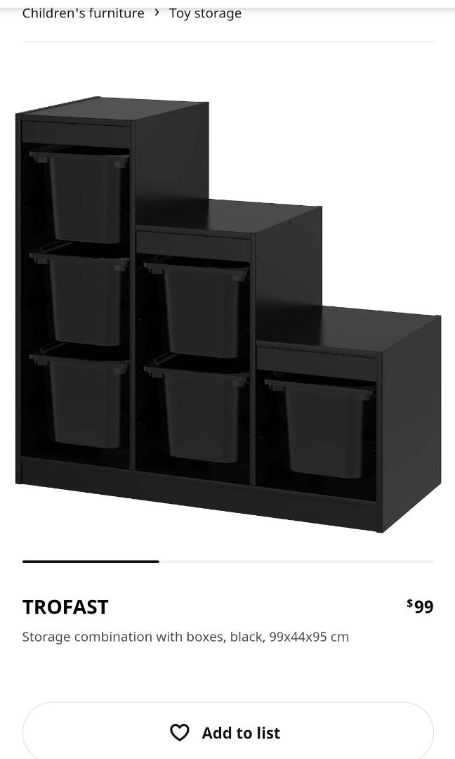 Black toy box ikea sale