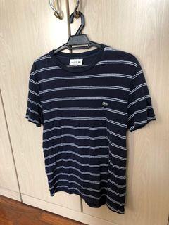 Lacoste Striped Navy Tee