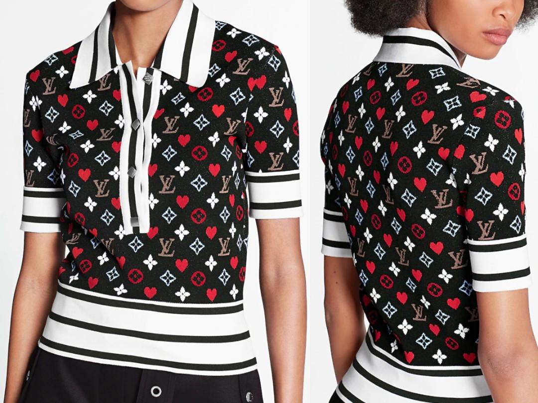 LOUIS VUITTON GAME ON Contrast Stripe Polo Top, Luxury, Apparel on 