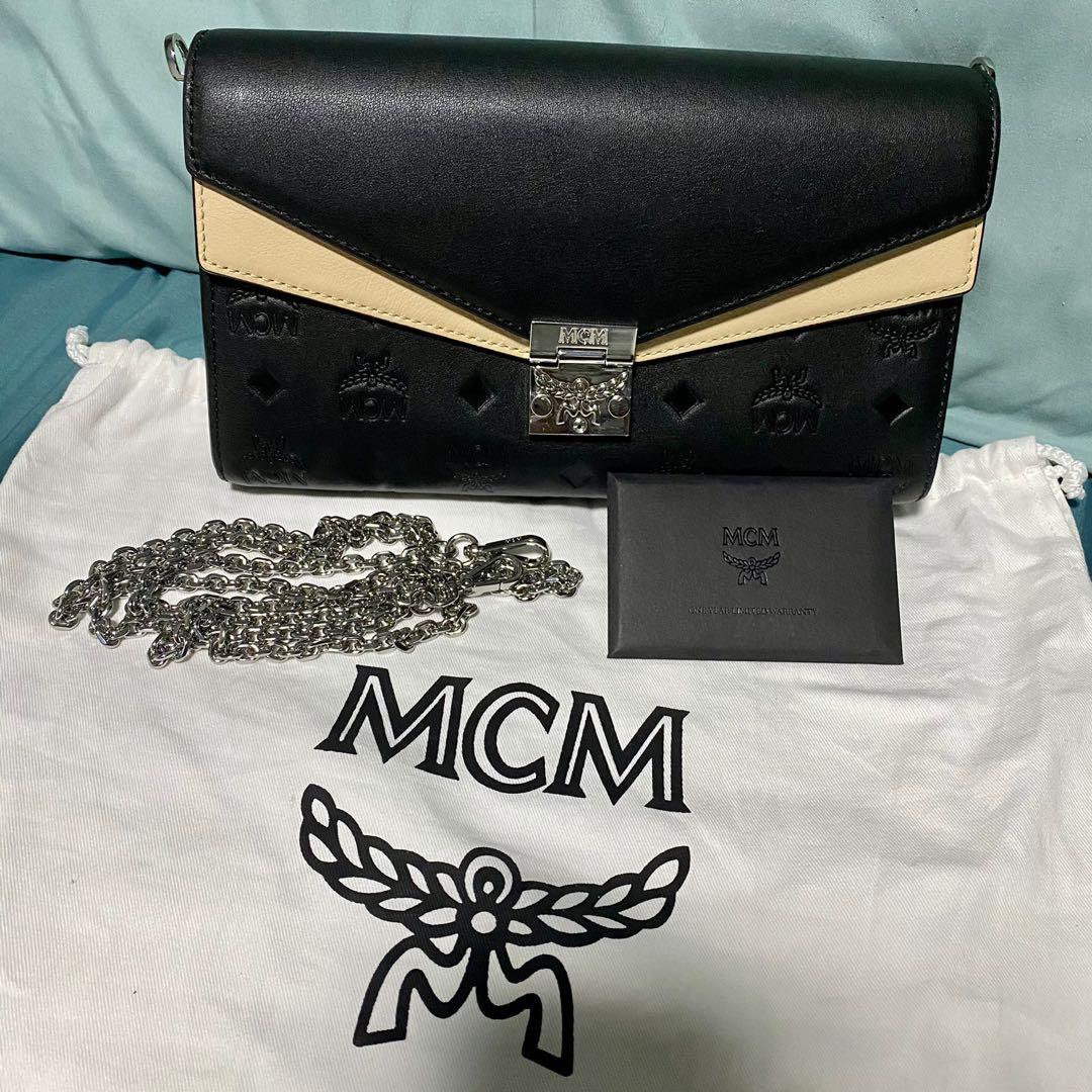MCM Pink Visetos Millie Flap Leather Crossbody Bag Metal Pony