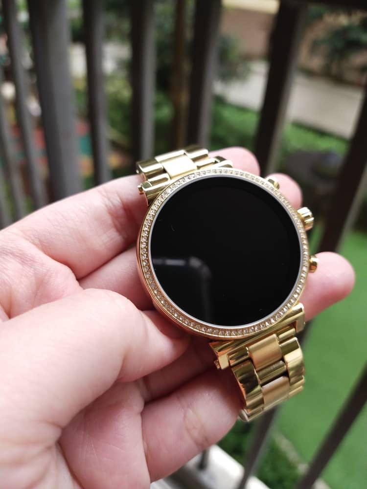 Michael Kors Access Runway 41 mm Case Womens BraceletLink Band Smart Watch  GoldTone Stainless Steel for sale online  eBay
