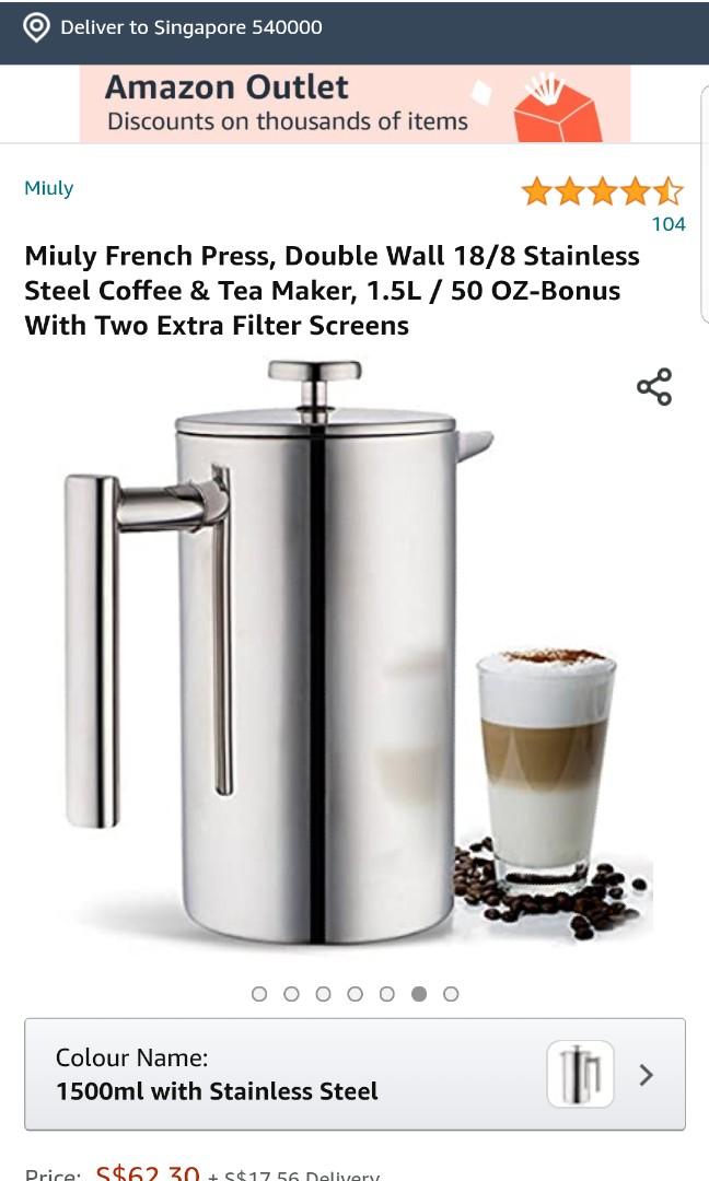 MIULY Press coffee \u0026 tea brewer, TV 