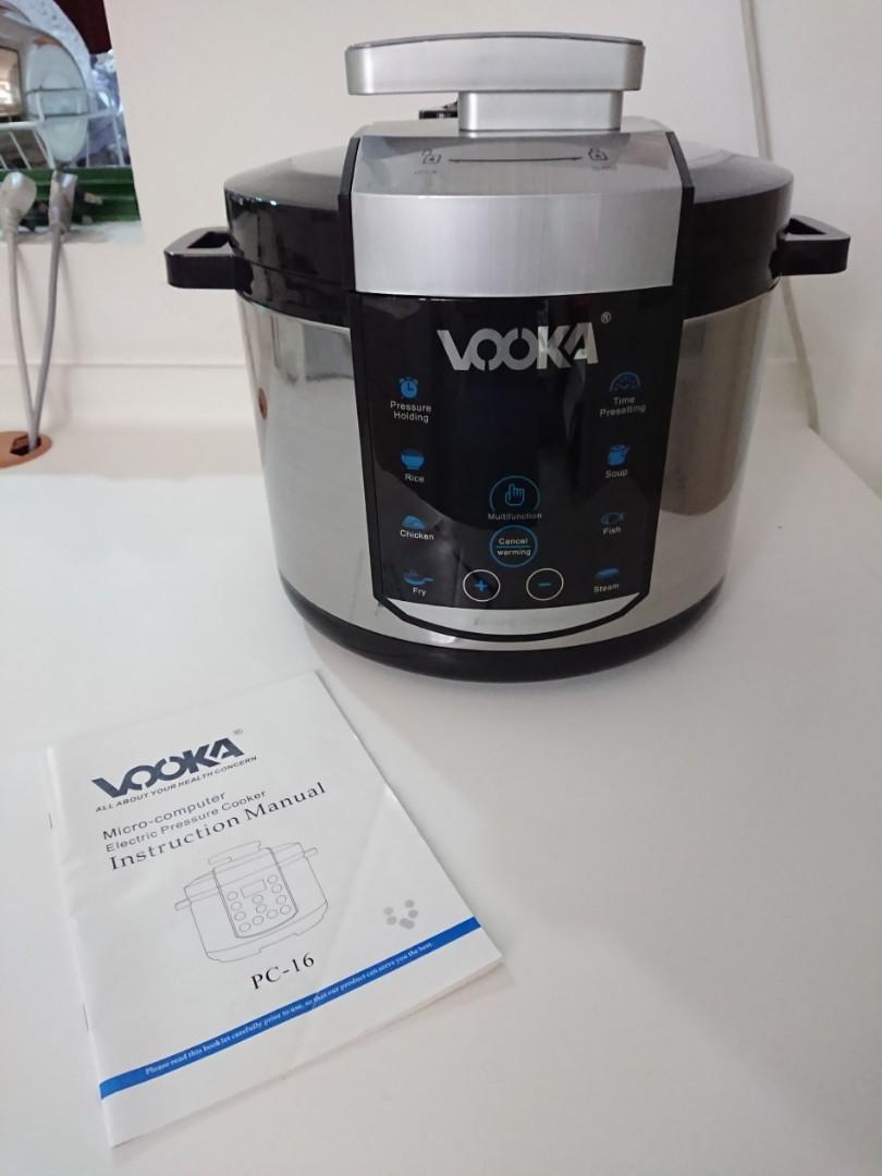 Vooka pressure cooker manual sale