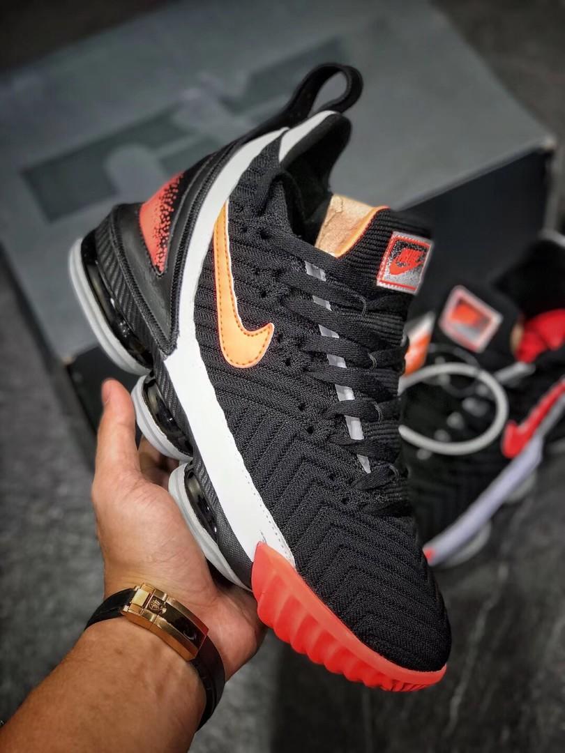 Nike LeBron 16 Low Black Hot Lava CI1521 001 Men s Fashion