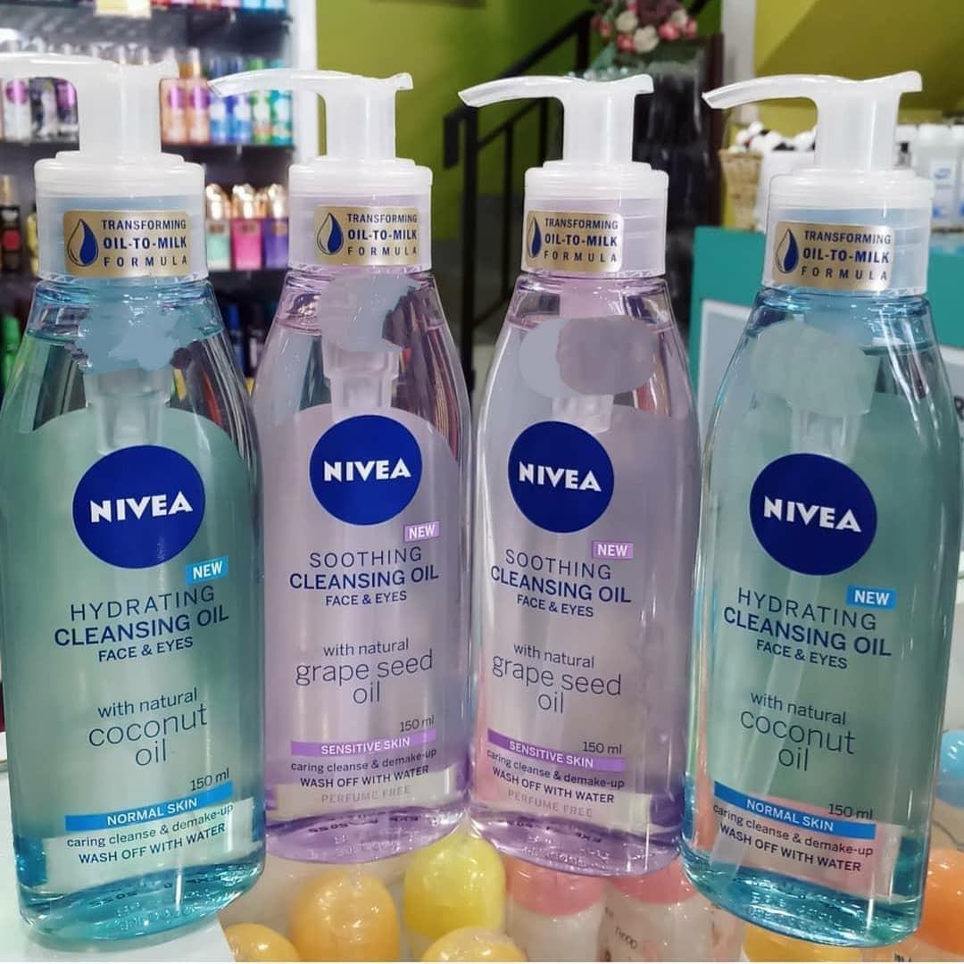 Nivea Cleansing Oil Soothing Grapeseed / Hydrating Coconut, Kesehatan