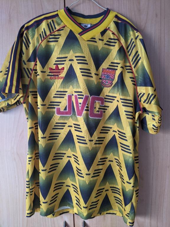 Arsenal 1991 1993 Away Football Shirt Original Bruised Banana Adidas Adult  Small