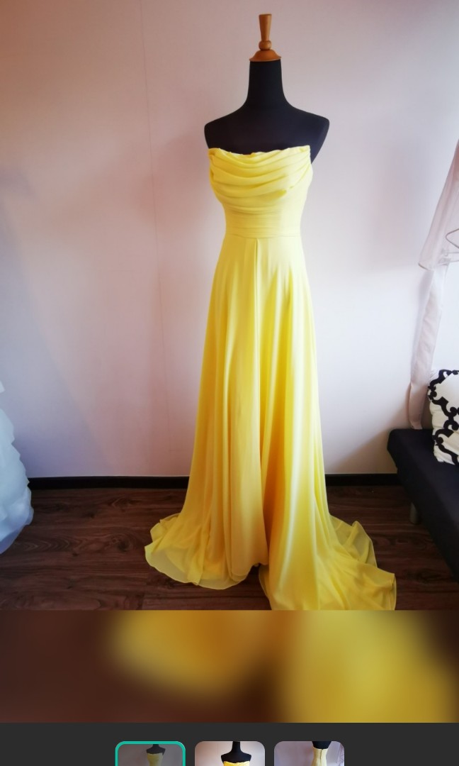 Pastel yellow gown Clearance