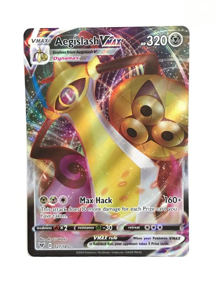 aegislash vmax pokemon card value 190/185 Rainbow Secret Rare SWSH04: Vivid Voltage TCG bringing an intense amount of power to the table Aegislash Vmax 190/185 Vivid Voltage