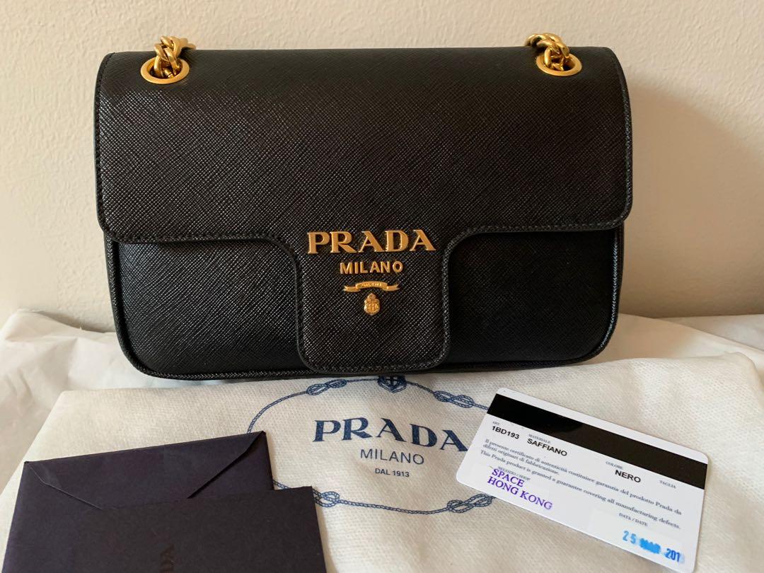 prada saffiano chain bag