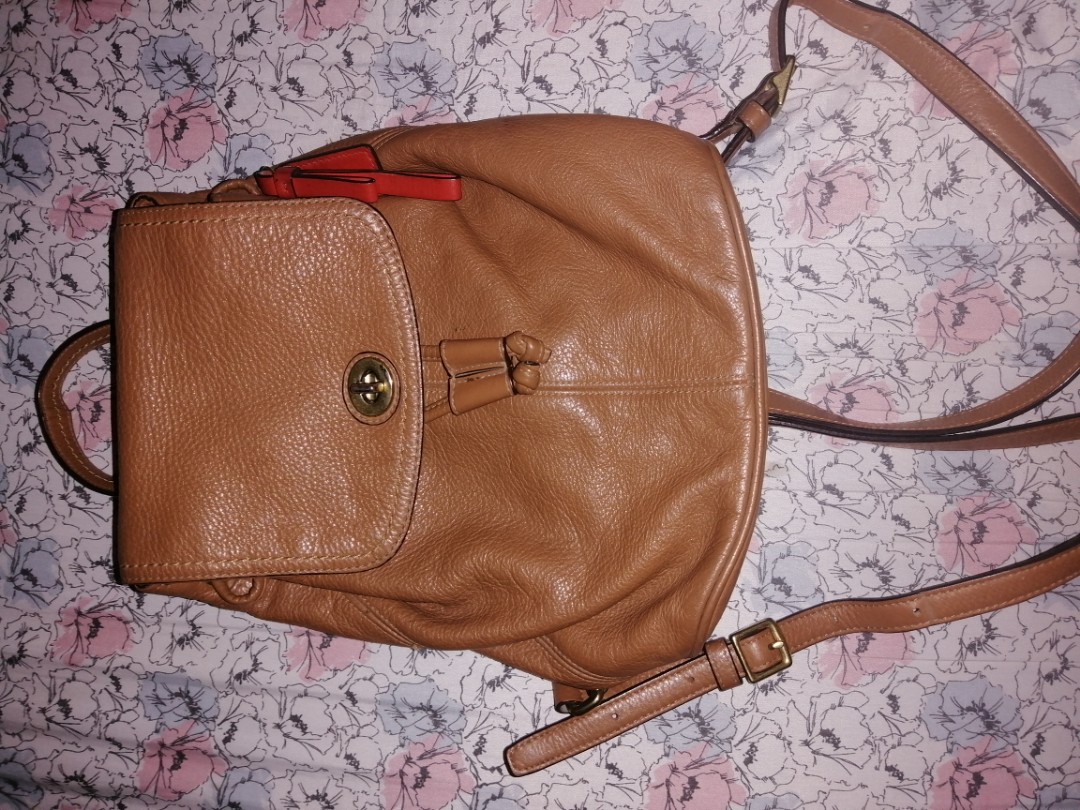 Preloved Original Coach PARK LEATHER BACKPACK BRITISH TAN, Women's