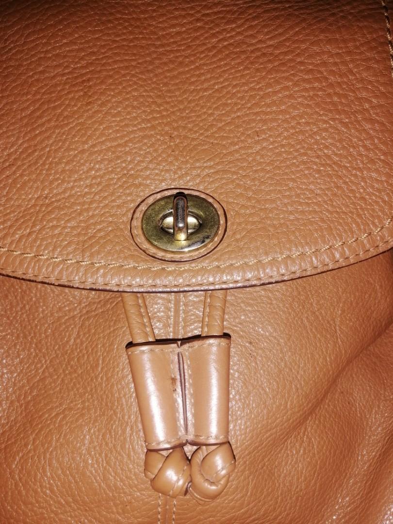 Preloved Original Coach PARK LEATHER BACKPACK BRITISH TAN, Women's