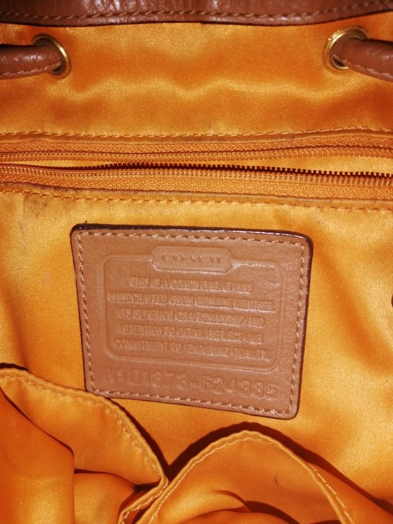 Preloved Original Coach PARK LEATHER BACKPACK BRITISH TAN, Women's