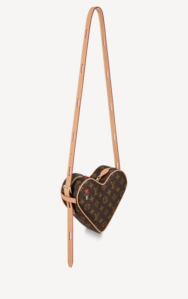 heart shaped lv bag