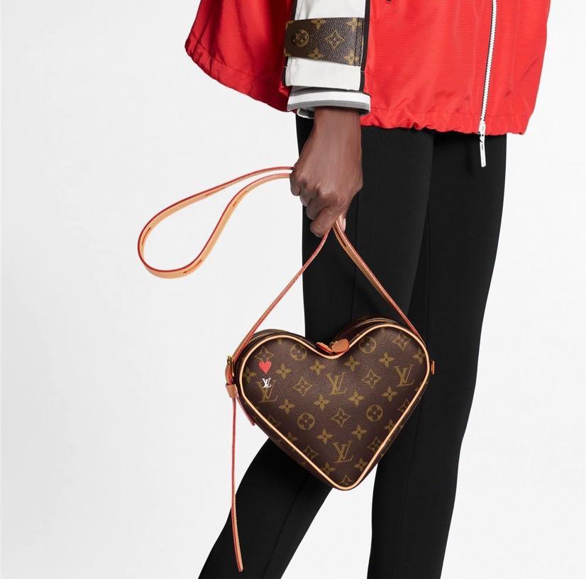 Louis Vuitton Limited Edition Brown Monogram Coated Canvas Sac Coeur Heart  Bag with Gold Hardware