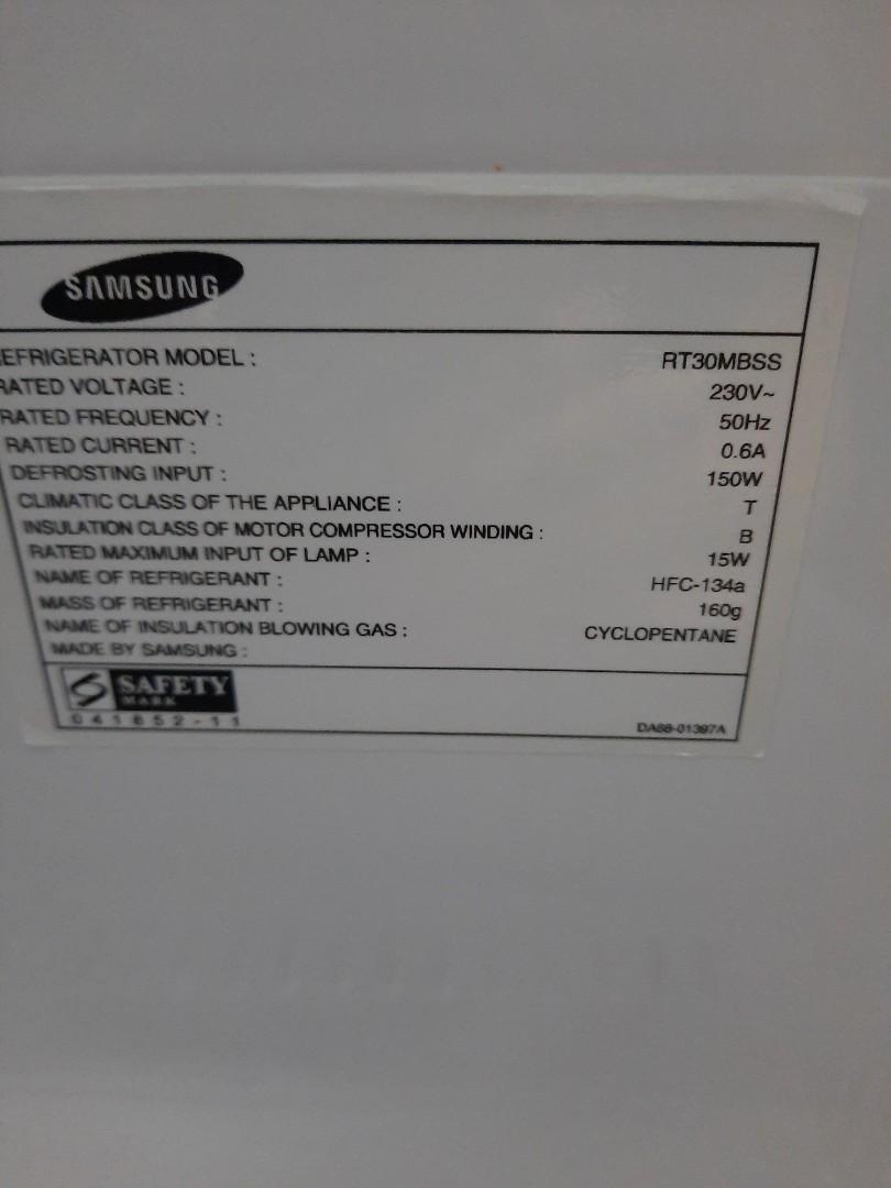 Samsung Refrigerator warranty 2 months 250L net, TV & Home Appliances