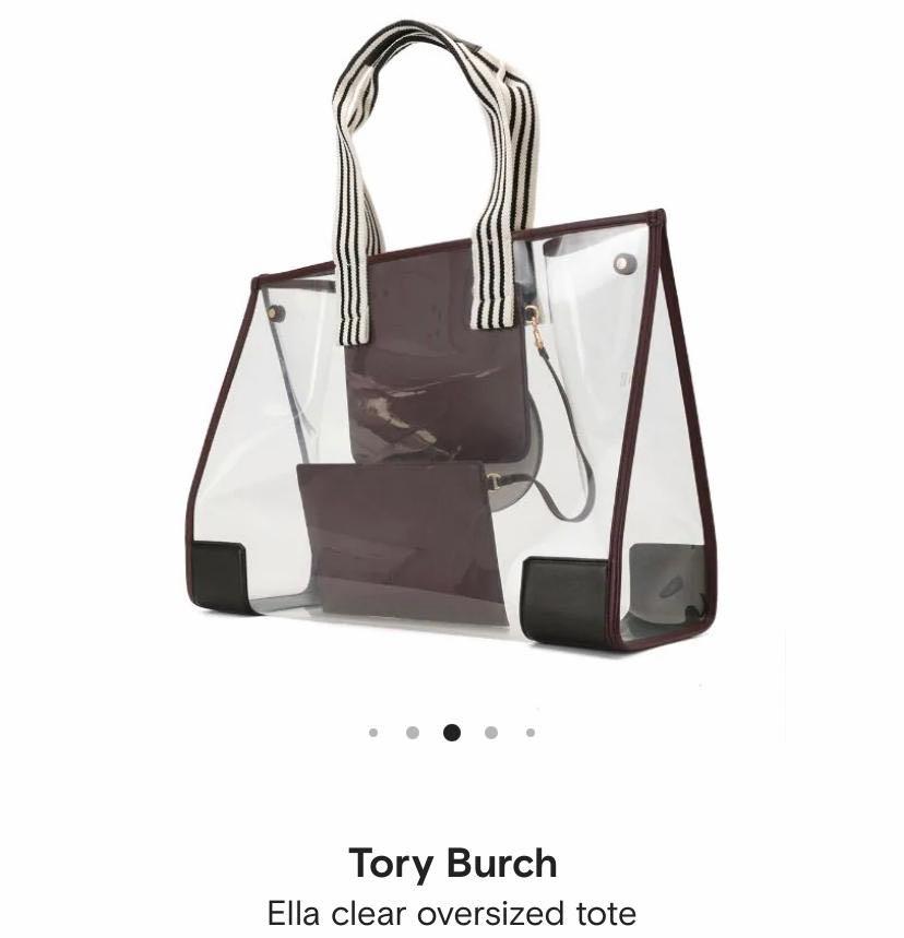 Ella clear 2025 oversized tote