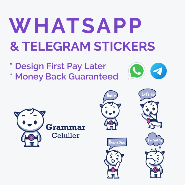 WhatsApp and Telegram Stickers Design (Mascot Design, Sticker Design