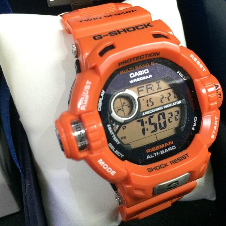 全新現貨日版Casio G-Shock Riseman 電波GW-9200R-4, 名牌, 手錶