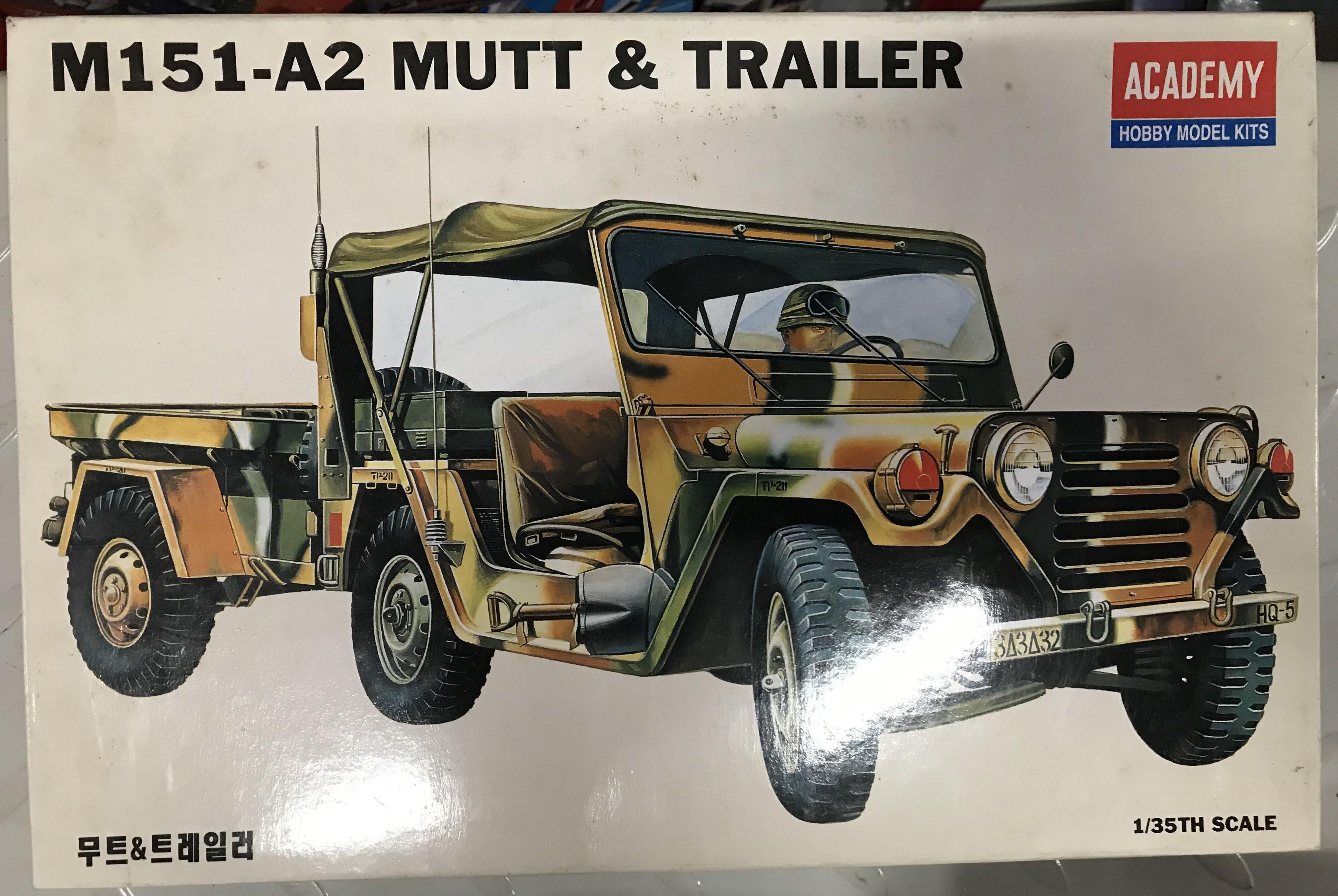 全新未砌academy 1 35 M151 Mutt Trailer 美國軍事人物模型盒舊 興趣及遊戲 玩具 遊戲類 Carousell