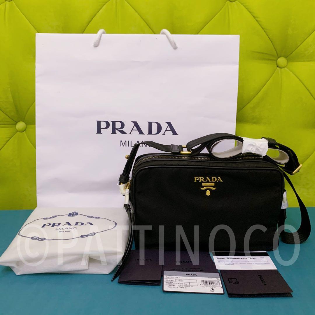 ? Original Prada Nylon + Soft Calf Sling Bag 1BH089, Luxury, Bags &  Wallets on Carousell
