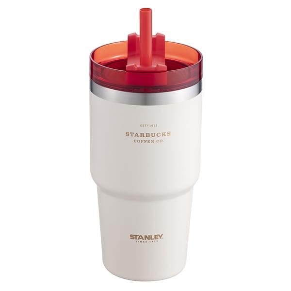 Starbucks Limited Edition SS Stanley White and Red Tumbler 591ml Straw Cup