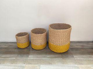 Abaca Plant Baskets (set of 3)