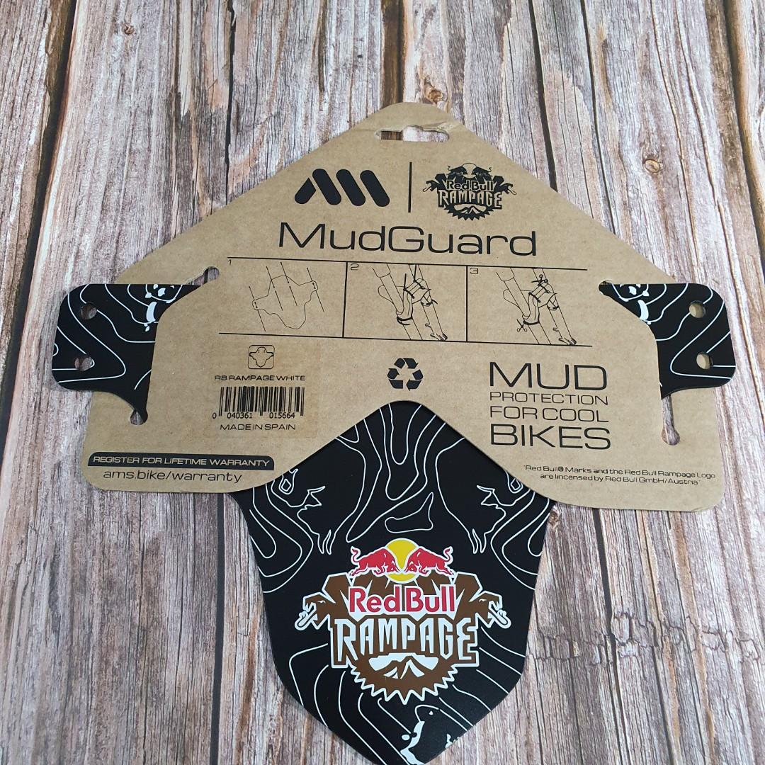 AMS Mud Guard Red Bull Rampage White Sports Equipment Bicycles Parts Bicycles on Carousell