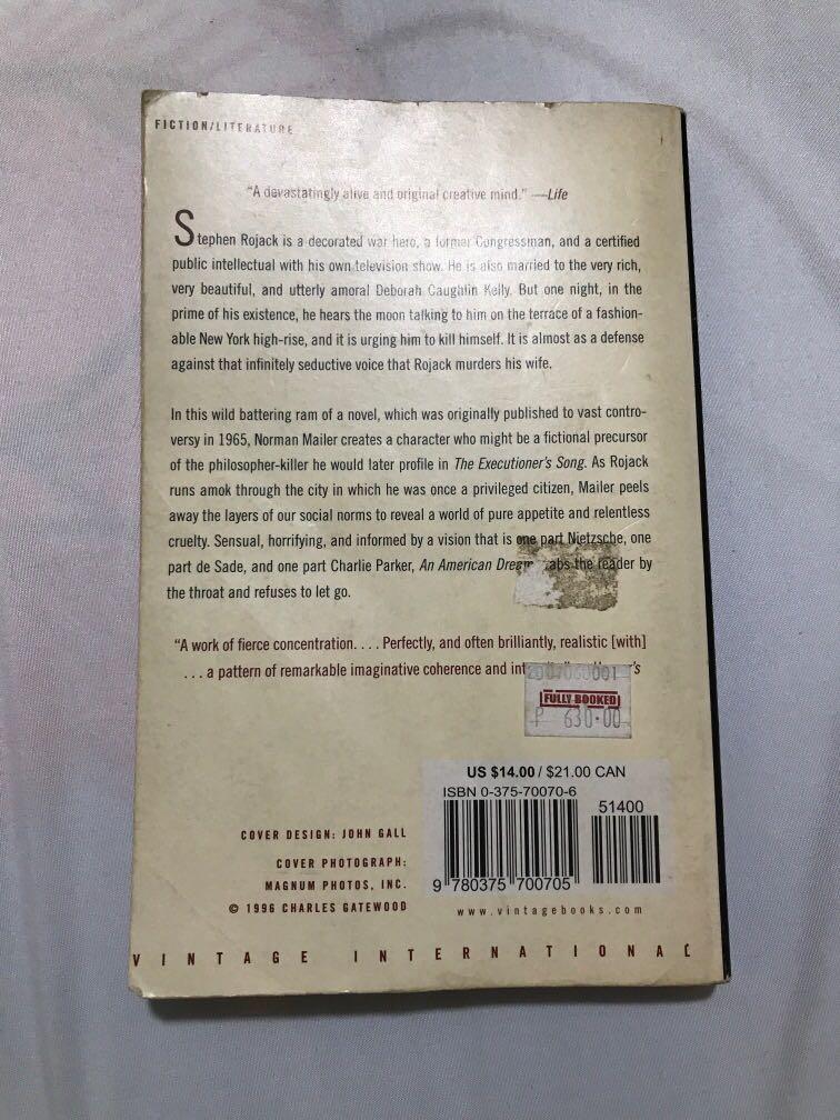 An American Dream— Norman Mailer (Category: Storybooks) located in Makati City. Submitted by cafeula (Listing ID 1046378471, Image 2). Description: .