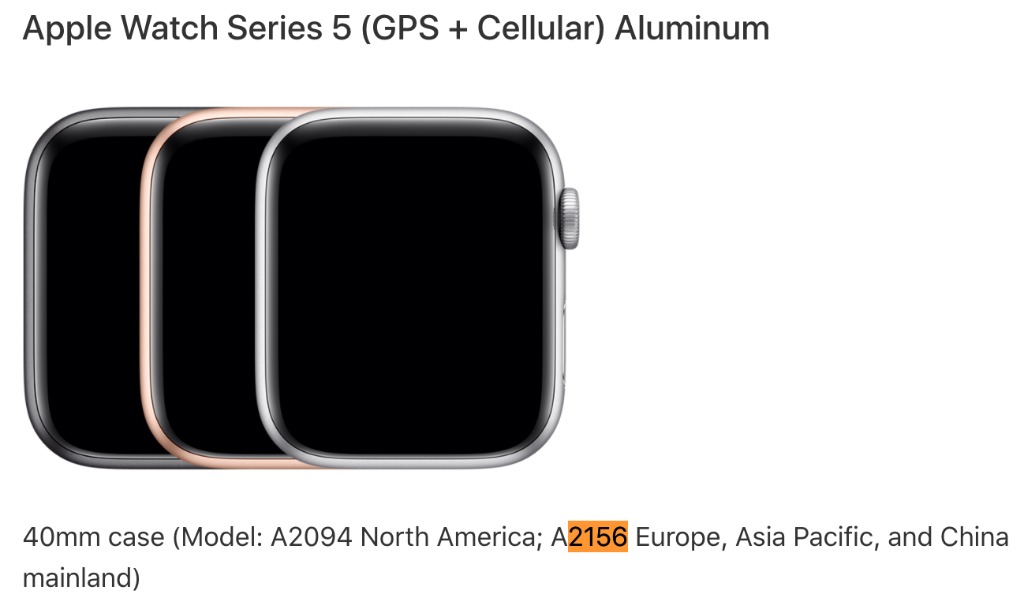 Apple watch model a2094