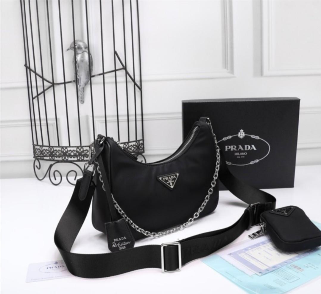 Prada inspired 2 way sling bag Luxury Bags Wallets on Carousell