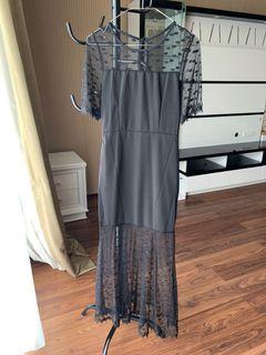 Black dress sheer