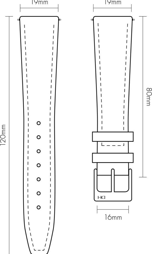 Black Leather Watch Strap 19mm, Luxury, Watches on Carousell