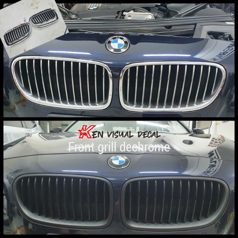BMW Front grill plastidip matt black, Car Accessories, Car
